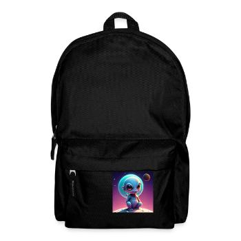 Joyeux Halloween mignon extraterrestre effrayant drôle effrayant effrayant - Sac à dos - noir - Devant