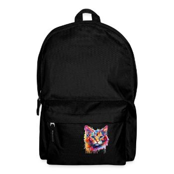 buntes Kätzchen - Rucksack - Schwarz - Vorne