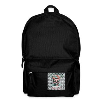 Happy Halloween Totenkopf + Kürbis | Horror Night - Rucksack - Schwarz - Vorne