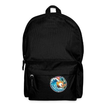surf plage palmier soleil vacances - Sac à dos - noir - Devant