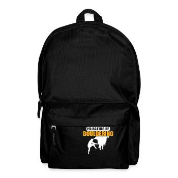 I'd Rather Be Bouldering Climbing Boulder - Rucksack - Schwarz - Vorne