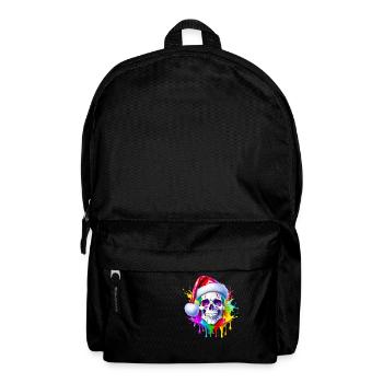 Totenkopf Weihnachtsfarbe - Rucksack - Schwarz - Vorne