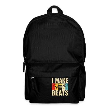 Ich mache Beats Lustiges Geschenk für DJ - Rucksack - Schwarz - Vorne