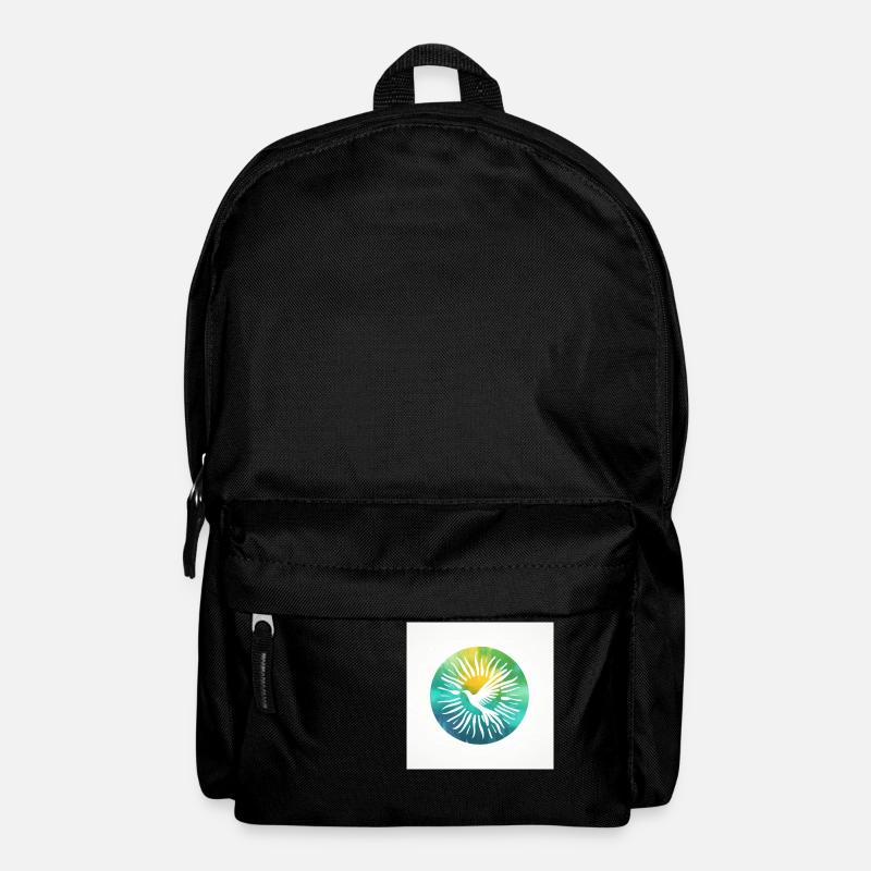 Bunte Friedens Taube - Rucksack - Schwarz