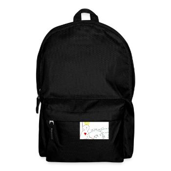 In sich ruhen. - Rucksack - Schwarz - Vorne