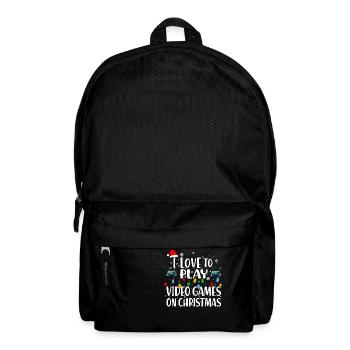 i Love to Play Video Games On Christmas - Backpack - black - Front