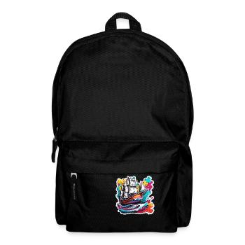 Ship / Boat / Anchor / Sea / Ocean / Captain - Backpack - black - Front