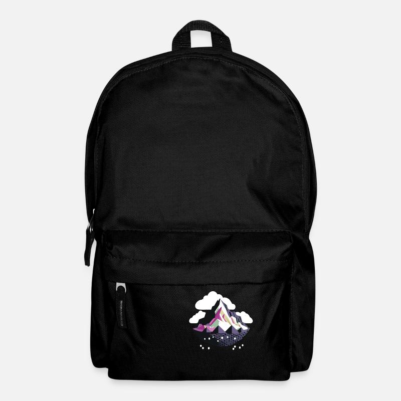 Abstract Mountain logo - Backpack - black
