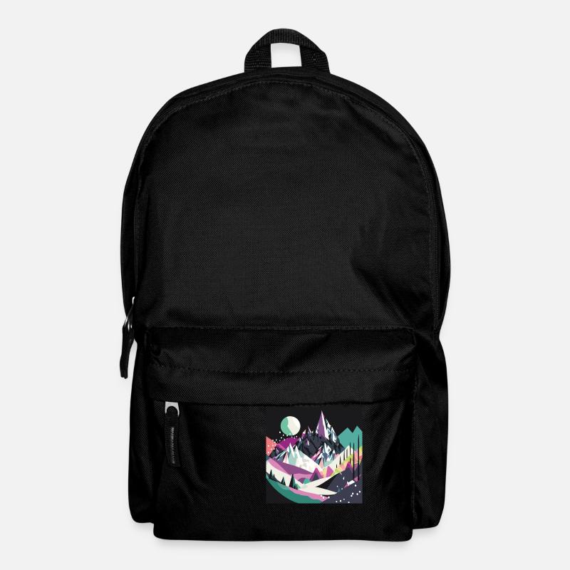 Abstract Mountain Background - Backpack - black