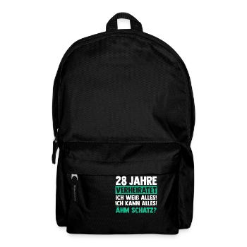 Ehe Nelkenhochzeit 28 Jahre Verheiratet Hochzeitst - Rucksack - Schwarz - Vorne