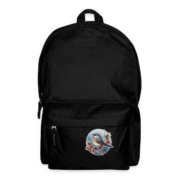 Niedlicher, winterlicher Vogel - Rucksack - Schwarz - Vorne