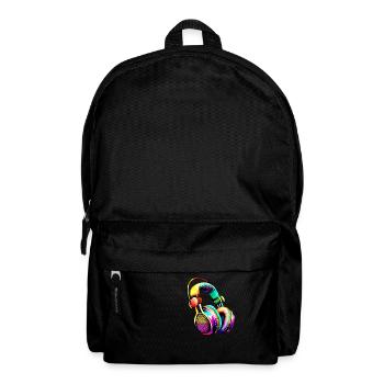 Headphones, Musicians, Gamers, Singers, Vocals, Listening to Music - Backpack - black - Front