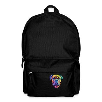 Bullmastiff chien race dessin animé Kawaii Illustration - Sac à dos - noir - Devant
