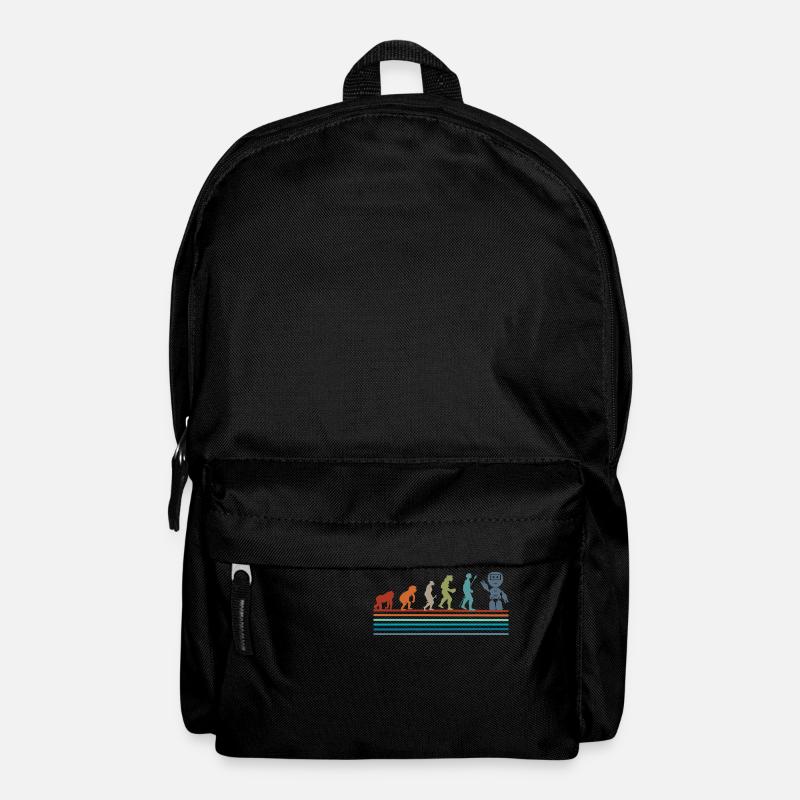 Évolution rétro vintage robot - Sac à dos - noir