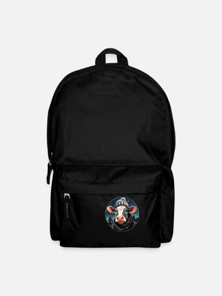 Vache en hiver - Sac à dos - noir