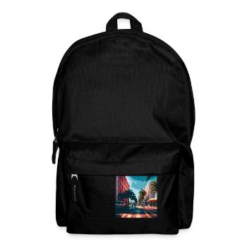 Colorfull Streets in Miami (Miami Collection) - Backpack - black - Front
