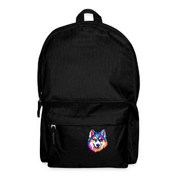Husky-Hunderassen-Karikatur Kawaii-Illustration - Rucksack - Schwarz - Vorne