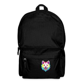 Indien Spitz chien race Cartoon Kawaii Illustration - Sac à dos - noir - Devant