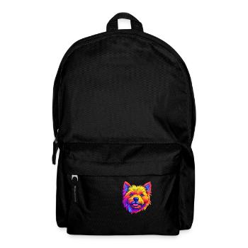 Norwich Terrier Dog Breed Cartoon Kawaii Illustrat - Backpack - black - Front