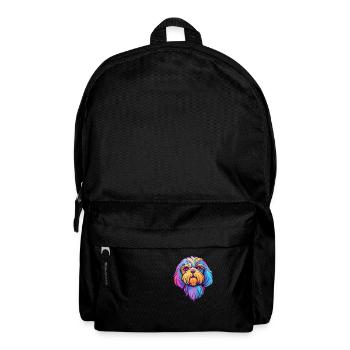 Shih Tzu race de chien dessin animé Kawaii Illustration - Sac à dos - noir - Devant