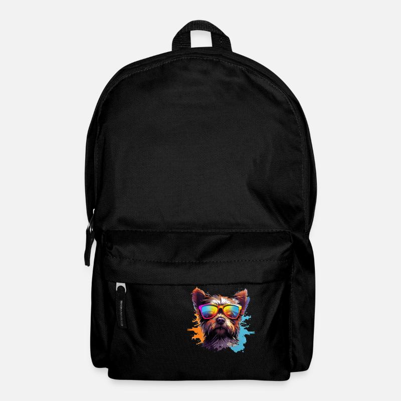 Cooler Hund mit Sonnenbrille Hunde Design - Rucksack - Schwarz