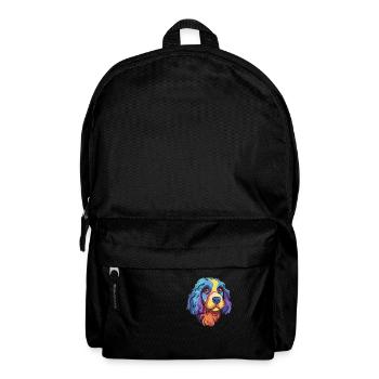 Stabyhoun race de chien dessin animé Kawaii Illustration - Sac à dos - noir - Devant