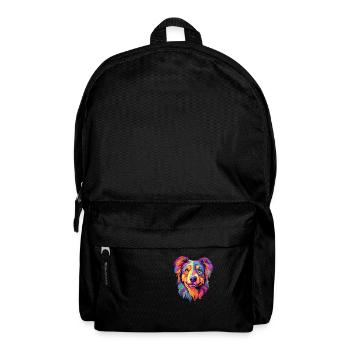 Schäferhund Rasse Karikatur Kawaii Illustrati - Rucksack - Schwarz - Vorne
