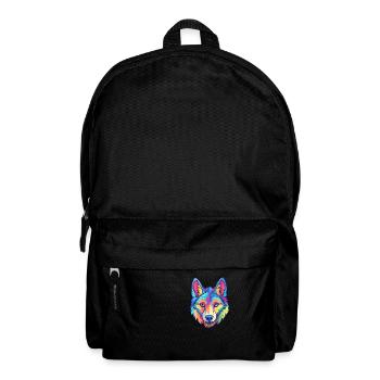 Tamaskan chien race Cartoon Kawaii Illustration - Sac à dos - noir - Devant