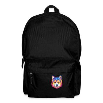 American Akita Dog Breed Cartoon Kawaii Illustrati - Backpack - black - Front