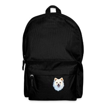 Chien esquimau américain race Cartoon Kawaii Illustrat - Sac à dos - noir - Devant