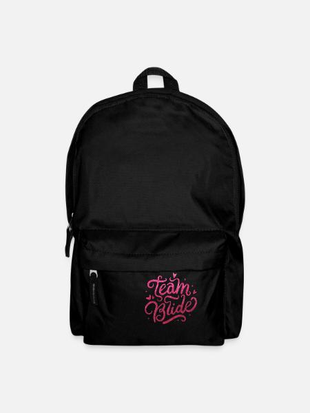 Hen Party Team Bride in Pink Glitter - Backpack - black