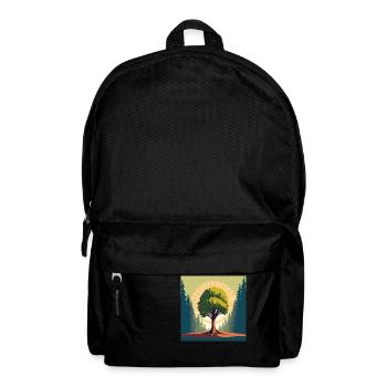 Natur / Baum / Umwelt - Rucksack - Schwarz - Vorne