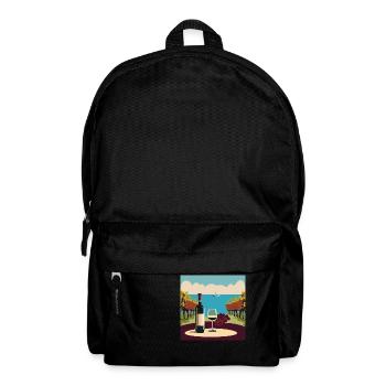 Wein / Rotwein / Weißwein - Rucksack - Schwarz - Vorne