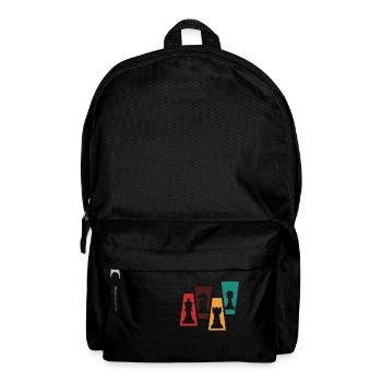 Jeux d’échecs rétro vintage-idée cadeau jeux - Sac à dos - noir - Devant