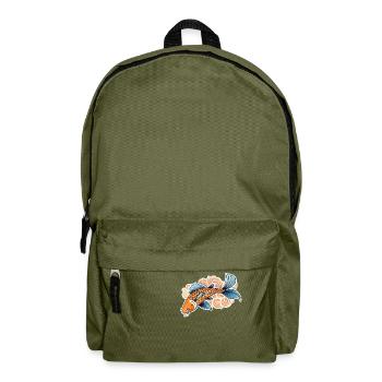 carpe koi - poisson japon - Sac à dos - vert olive - Devant