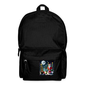 Santa Claus in pixel style - Backpack - black - Front