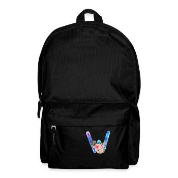 Letter w watercolor - Backpack - black - Front