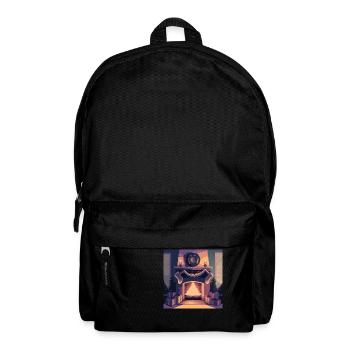 Cheminée de Noël - Sac à dos - noir - Devant