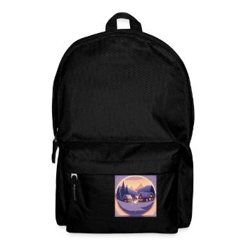 Village in snow globe - Backpack - black - Front