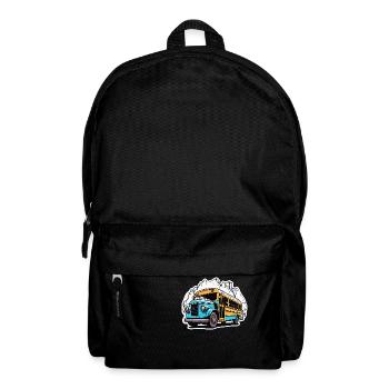 Bus / school bus / yellow / comic / old school - Backpack - black - Front