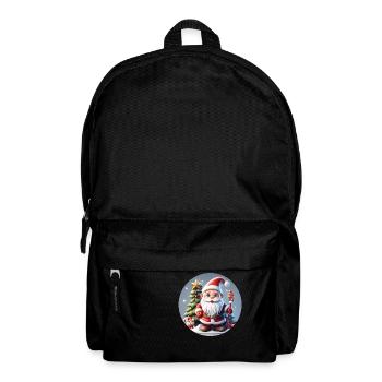 Père Noël / Hiver / Réveillon de Noël / Neige - Sac à dos - noir - Devant