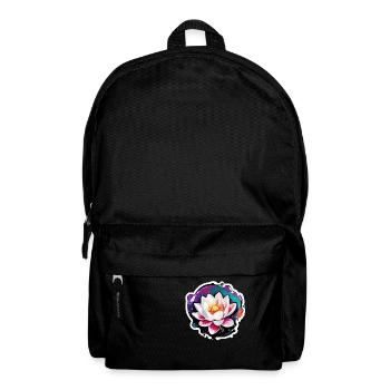 Lotusblüte / Seerose / Spiritualität / Blume - Rucksack - Schwarz - Vorne