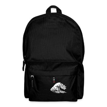 Welle für Schwarz - Rucksack - Schwarz - Vorne