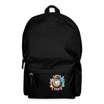 Uhr / Uhrwerk / Uhrzeit / Zeiger / Zeit / Antik - Rucksack - Schwarz - Vorne