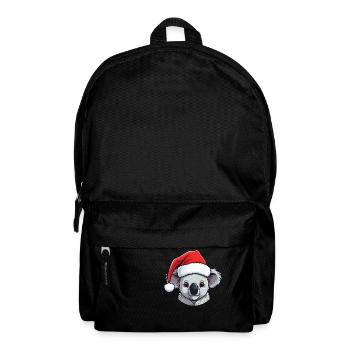 Koala Head Christmas Portrait - Backpack - black - Front