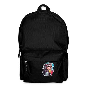 Rocker Girl / Punk Rock / Woman / Colorful Hair / Cool - Backpack - black - Front