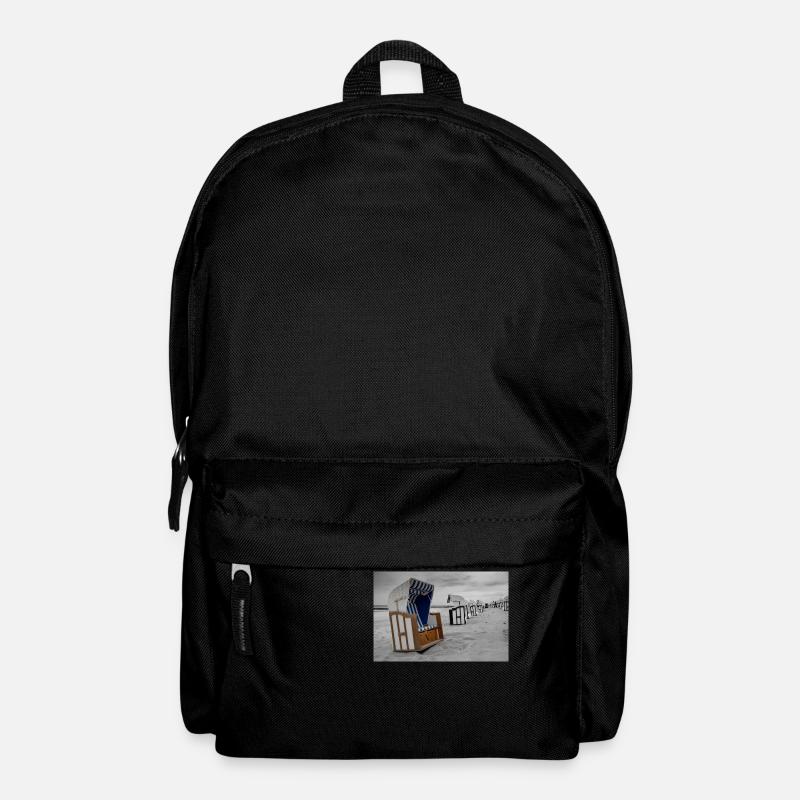 Strandkorb an der Ostsee - Rucksack - Schwarz