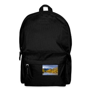 Autumn atmosphere on the Loisach with the Zugspitze - Backpack - black - Front