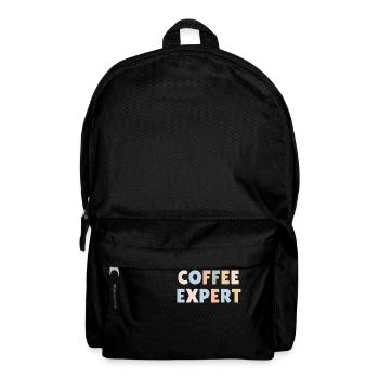 Coffee expert, colourful coffee lover gift - Backpack - black - Front