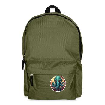 Cthulhu / Demon / Fantasy / Horror / Tentacle - Backpack - olive green - Front